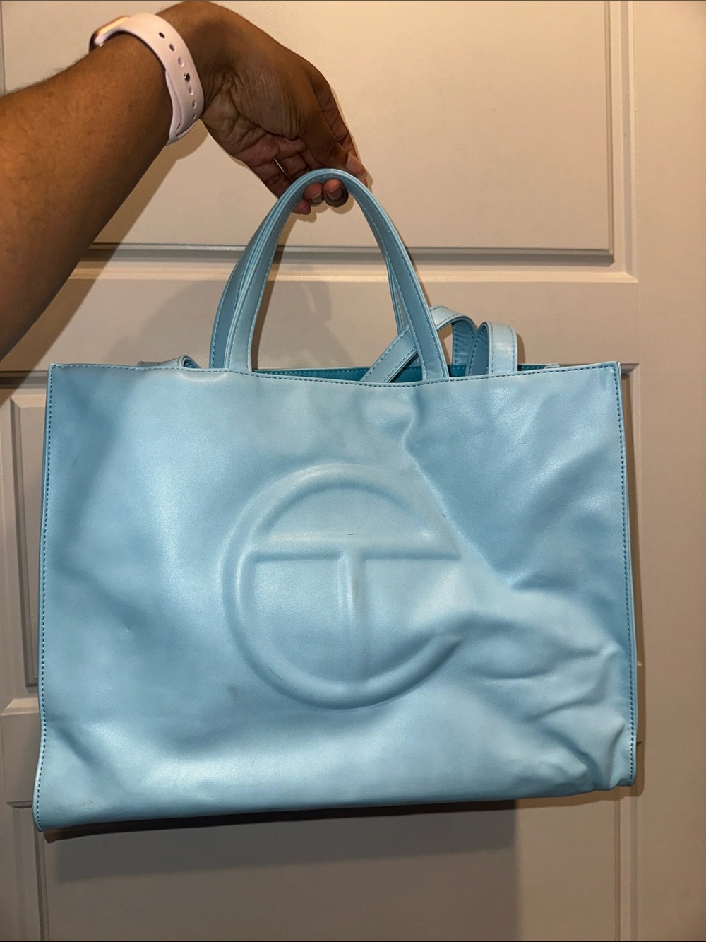 Telfar Medium Shopping Bag in Light Blue